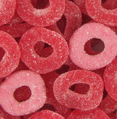 Anneaux Fraise Acide (100g)